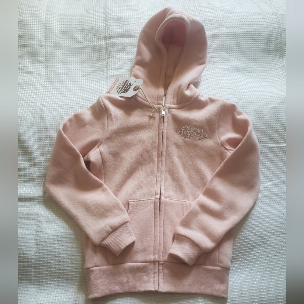 GIRL'S REFLEX KIDS PINK UNICORN SEQUIN HOODIE SIZE 5
